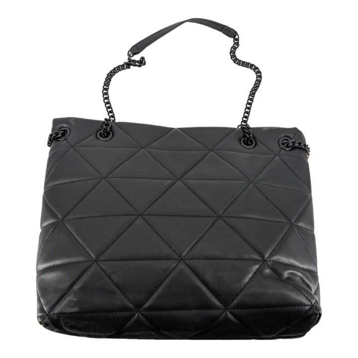 Steppelt ökológiai bőr táska, L130-1, FEKETE