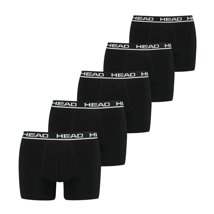 Head, Set de boxeri uni - 5 perechi, Negru