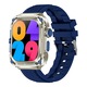 Ceas Smartwatch, KINSI, NFC, Notificari Apeluri/Sms/Social Media, fitness, sport, somn, Monitorizare Ritm Cardiac si Tensiune Arteriala, player muzica, rezistent la apa, albastru