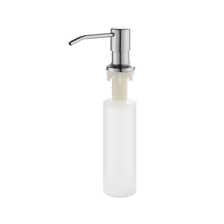 Dozator de sapun, Inox/Plastic,500 ml, Argintiu