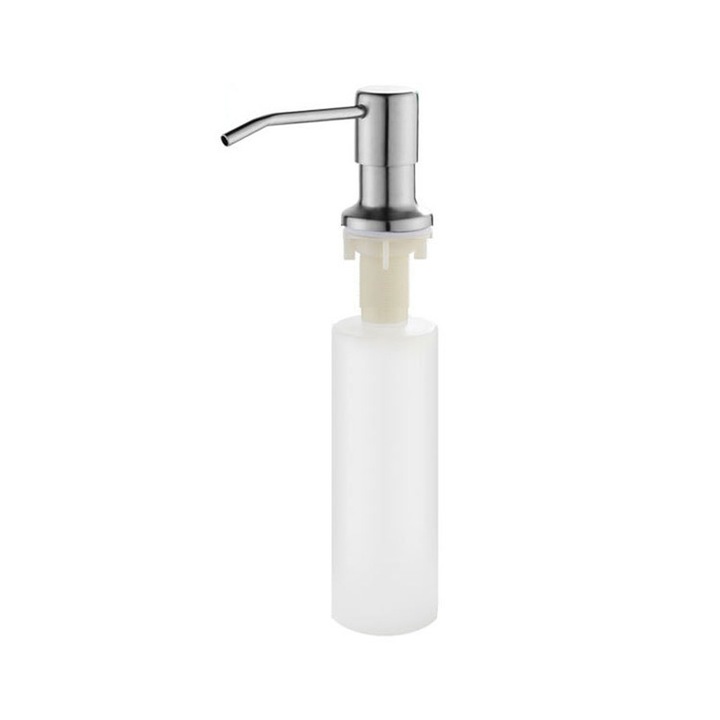 Dozator de sapun, Inox/Plastic,500 ml, Argintiu