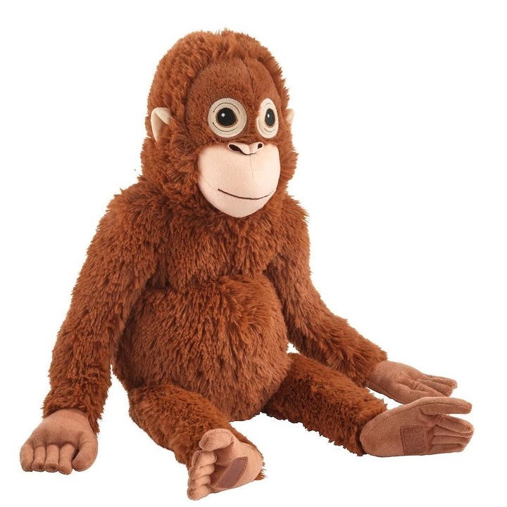 Плюшена играчка, модел Орангутан, червена, пухкава, 65 см