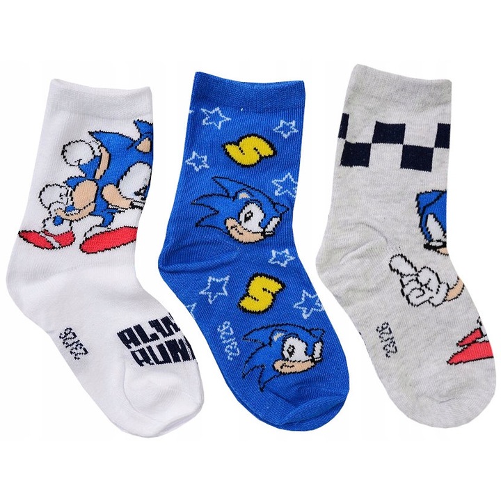 Комплект от 3 чифта чорапи Sonic Running 20073, Син