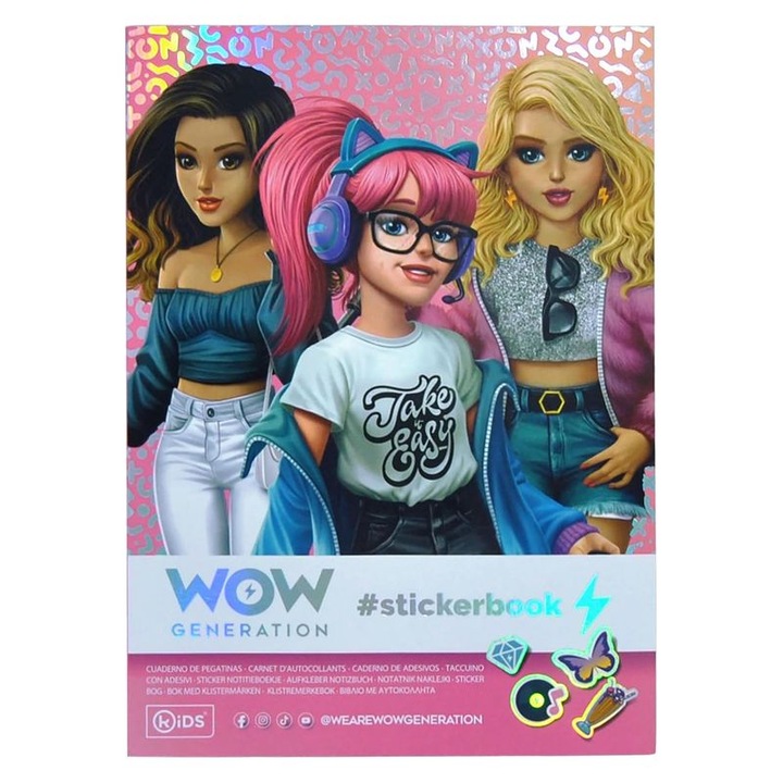 Set stickere autoadezive bucati WOW Generation, 15 x 21 x 05 cm, Multicolor