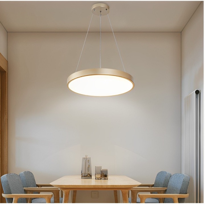 Lustra LED, moderna, eleganta, aurie, stil nordic Laleluli minimalist, din aluminiu