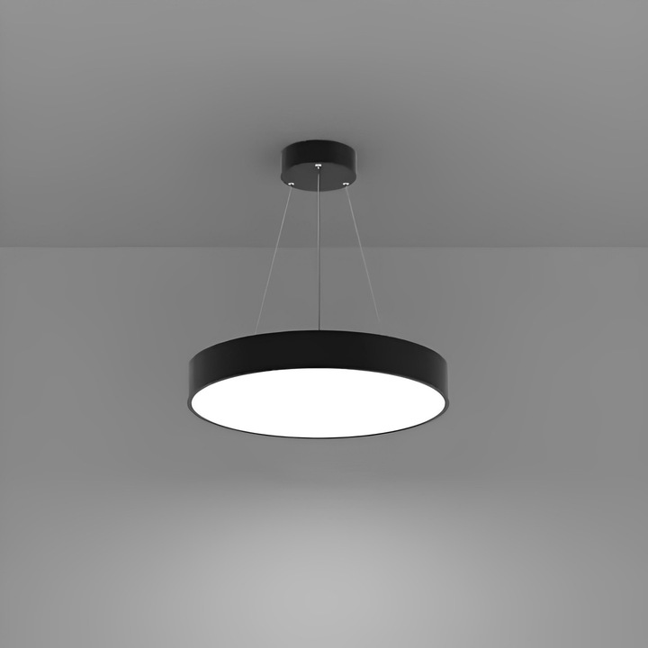 Lustra LED moderna, eleganta, neagra, stil nordic Laleluli minimalist, din aluminiu
