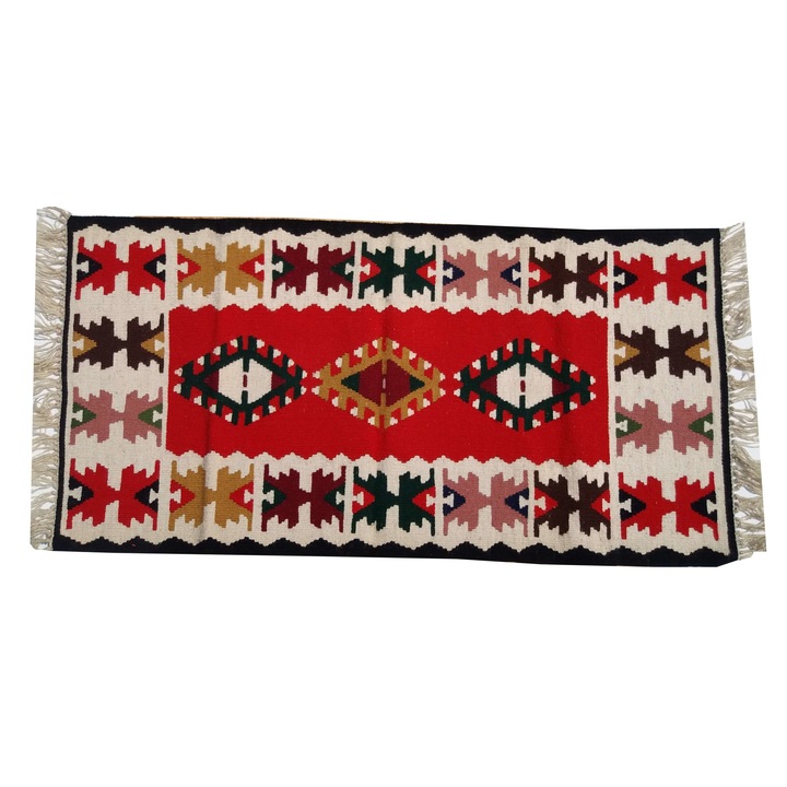 Covor realizat manual din lana 100%. Dimensiune 60 x 125 cm (3)