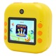 Детска камера с функция за печат, Vala M2, модел Puisor, 24Mpx 1080P резолюция, двойна предна и задна камера, функция SELFIE, 2.4" цветен LCD дисплей, 3 ролки хартия в комплекта, Carrios и цветни стикери, жълто
