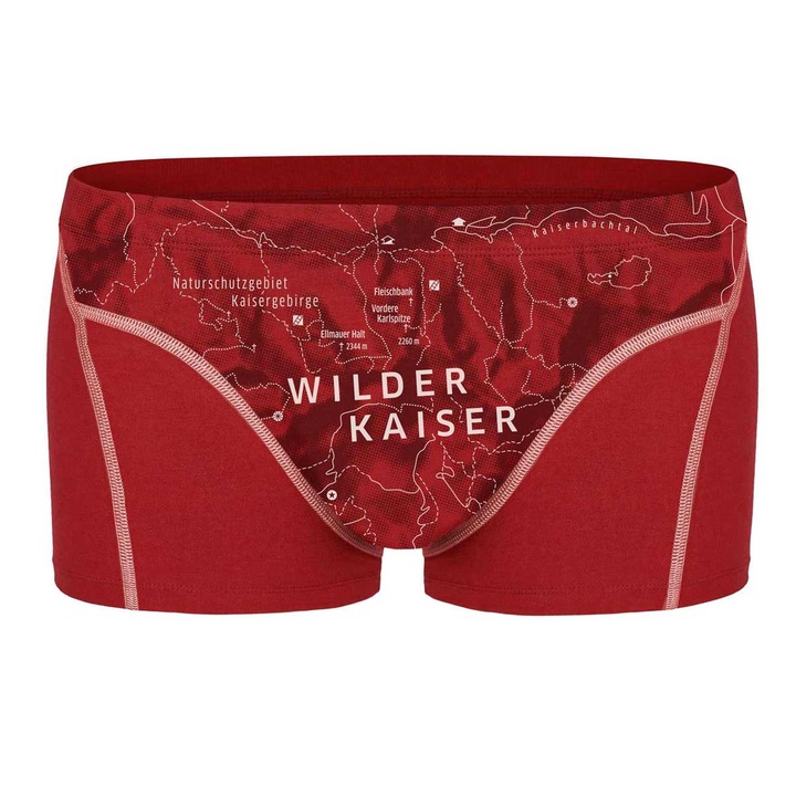 EIN SCHÖNER FLECK ERDE, Boxeri din amestec de bumbac organic, Rosu, Alb, S