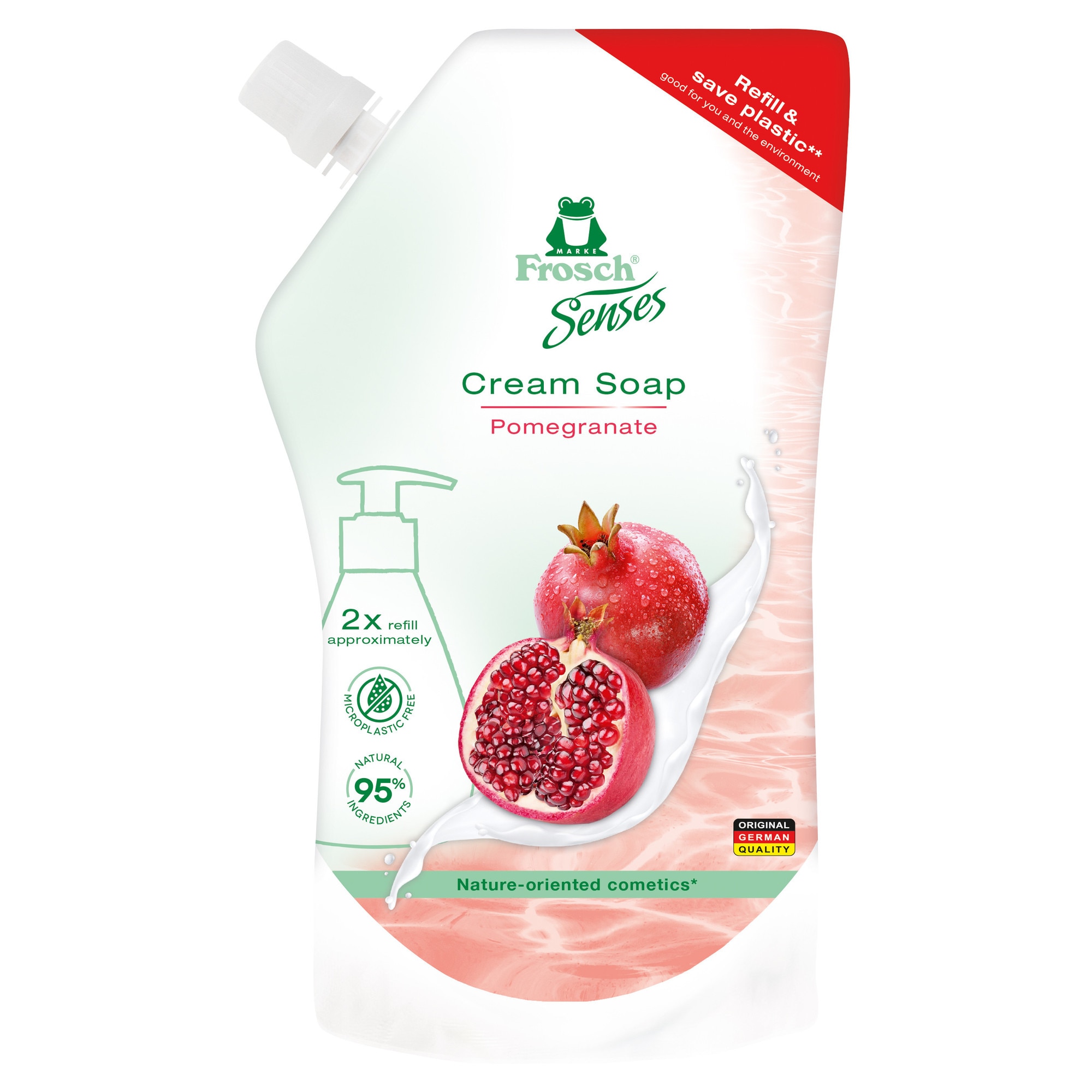 Sapun lichid Frosch, Rodie, 500ml, rezerva