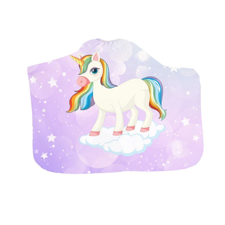 Pelerina tuns pentru copii, Full-print, Unicorn