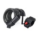 Antifurt bicicleta cu cifru, Axroad Mall, Prevenirea furtului vehicule, Parola 5 cifre, Suport de atasare inclus, Usor de transportat, Pentru motociclete, scutere si biciclete, Otel/PVC, 120cm, Negru