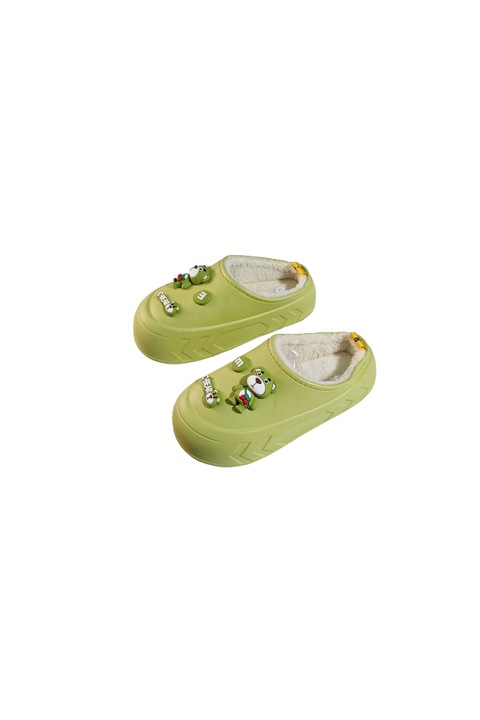 Papuci pentru Barbati, imblaniti, Verde, Marimea 41