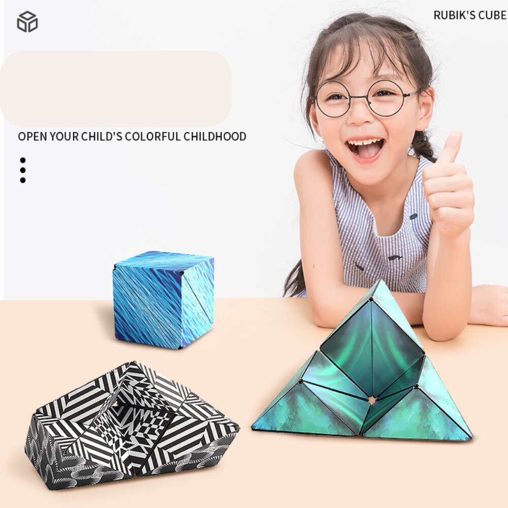 Cub magnetic shashibo 3D, efect antistres pentru adulti si copii