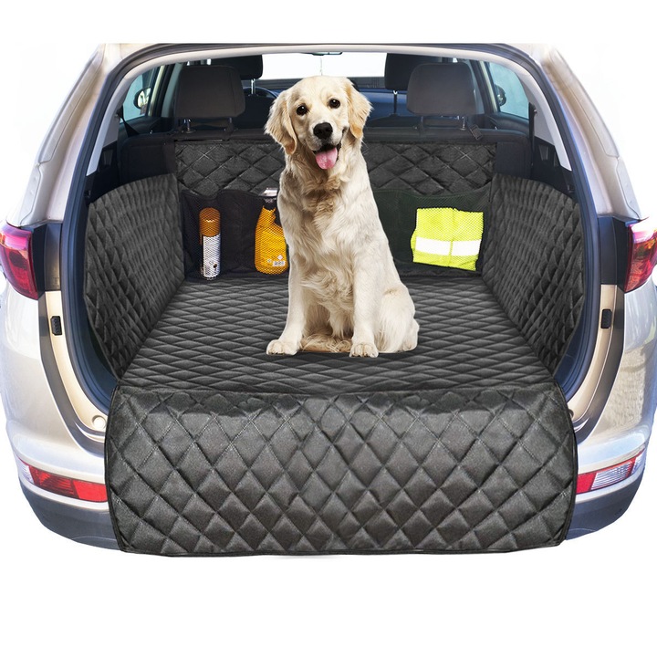 Husa De Protectie Pentru Portbagaj Caini, Ferocity, 190x180 cm, Confort Pentru Caini Si Portbagaj Curat, Material Cordura Impermeabil, Montaj Foarte Usor