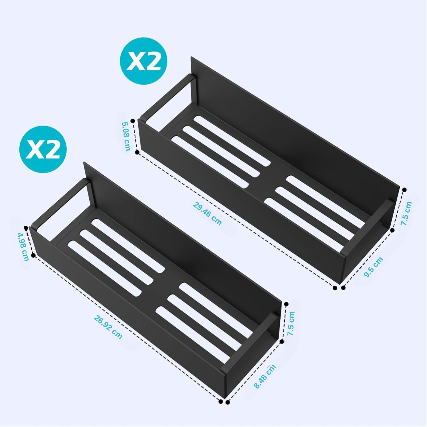 Set 5 rafturi pentru frigider, Simply Joy, organizator cu magnet pentru ...
