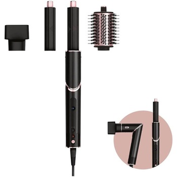 Ondulator 3-in-1 Shark Flexstyle HD424EU, 1400 W, 3 accesorii, 3 viteze Negru