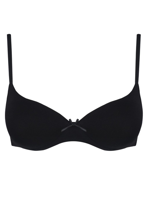 Melltartó sima kupakkal, KEY, tizenéves lánynak, Fekete, Fekete