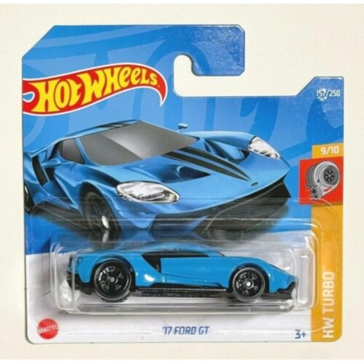 Метален автомобил Hot Wheels, '17 Ford GT, колекция 2022 г., син, 1:64