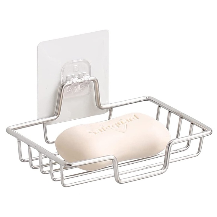 Suport sapun, Montare pe perete, Inox, Argintiu