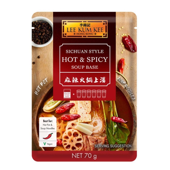 Baza pentru mancare LKK, in stil Sichuan, cu chili, 70g