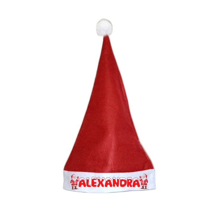 Caciula Mos Craciun Personalizata, Alexandra