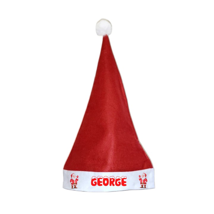 Caciula Mos Craciun Personalizata, George