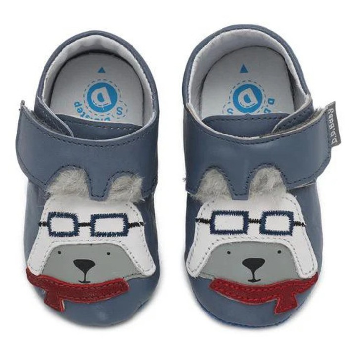 Botosei, D.D.step, cu scai, model ursulet, K1596-918, Albastru, 18 EU