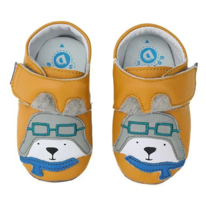 Botosei, D.D.step, cu scai, model ursulet, K1596-918, Galben, 18 EU