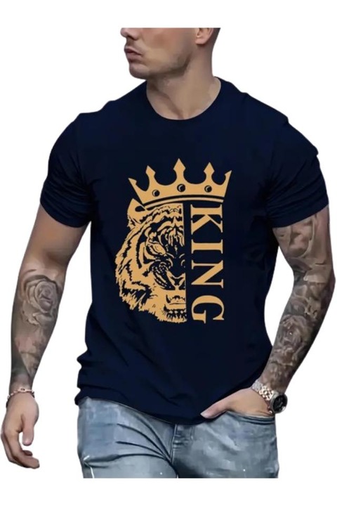Férfi póló, személyre szabott KING LION