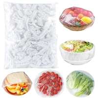 Set 200 folie de protectie elastica, Axroad Mall, Rezistent la praf si caldura, Etanseaza perfect, Refolosibile, Utilizare multifunctionala, Pentru Protectie Boluri/Tavi/Recipiente cu Diametrul intre 10-26 cm, PE, Transparente