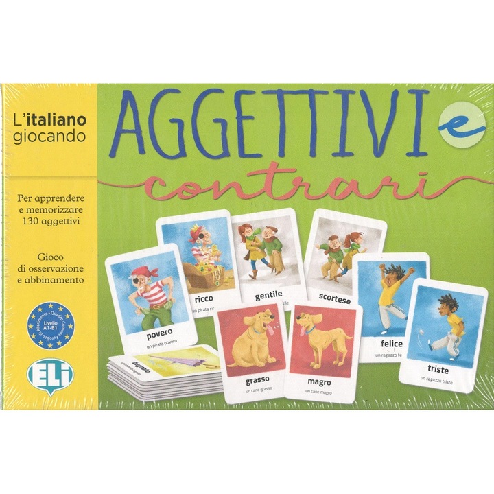 Aggettivi e contrari - L'italiano giocando (Társasjáték)- olasz - Társasjáték