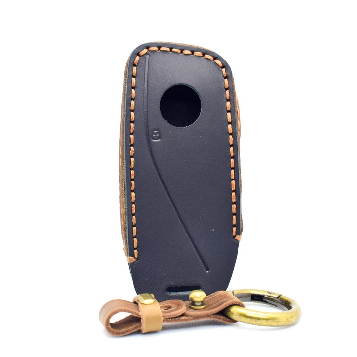 Husa cheie AUTOTOB® pentru BMW i5 i7 iX iX1 iXM, piele naturala, negru