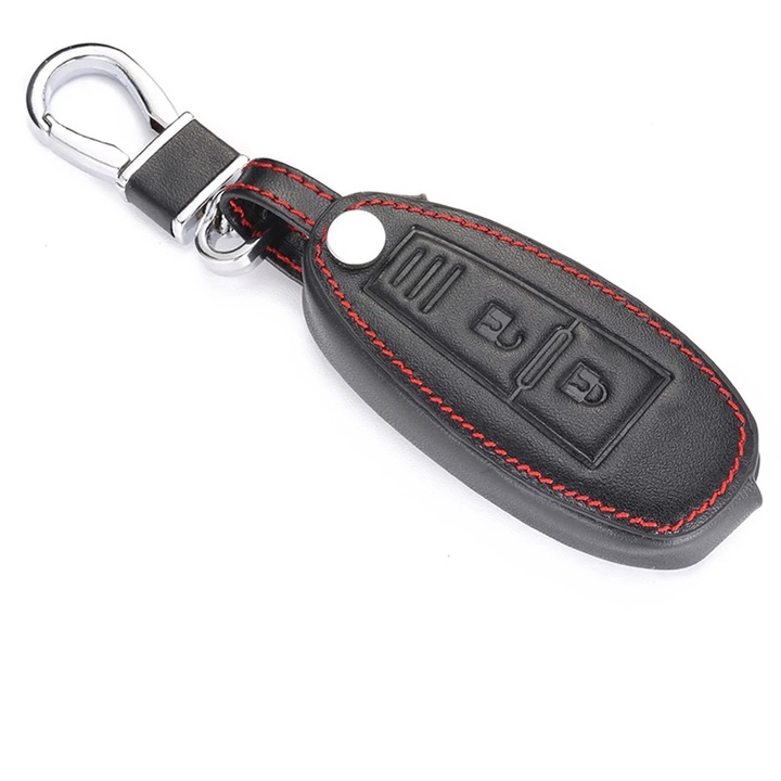 Husa cheie AUTOTOB®, 2 butoane, Suzuki, piele ecologica, negru