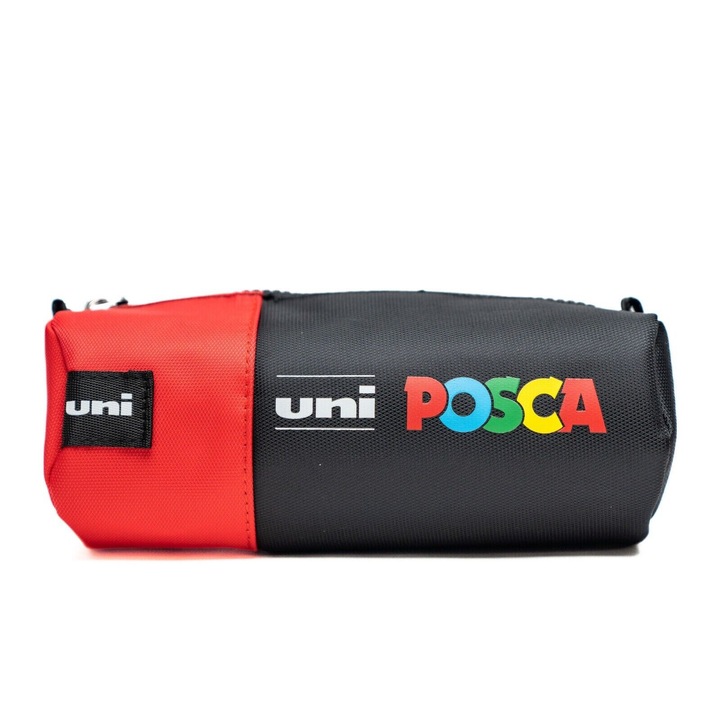 Несесер Uniball Posca, Оборудвана с 16 маркера LaButic, Черен/Червен