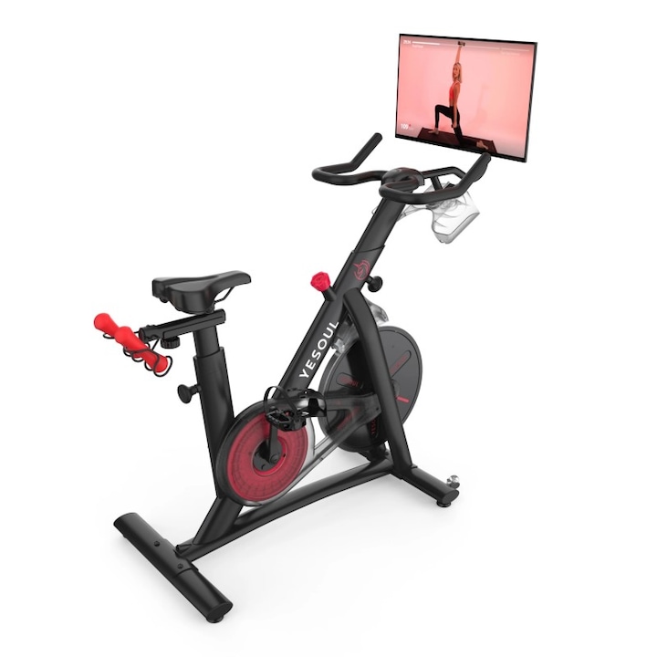 Bicicleta spinning Yesoul G1 Plus cu display 24” si aplicatie mobila, negru