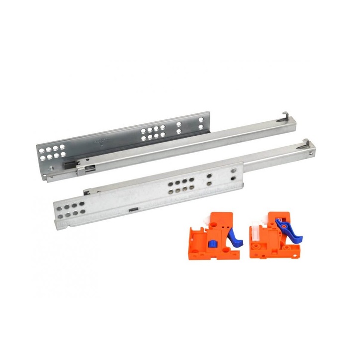 Glisiera Modern Slide 350 mm, soft-close, extractie partiala, pal 18 mm, 25 kg