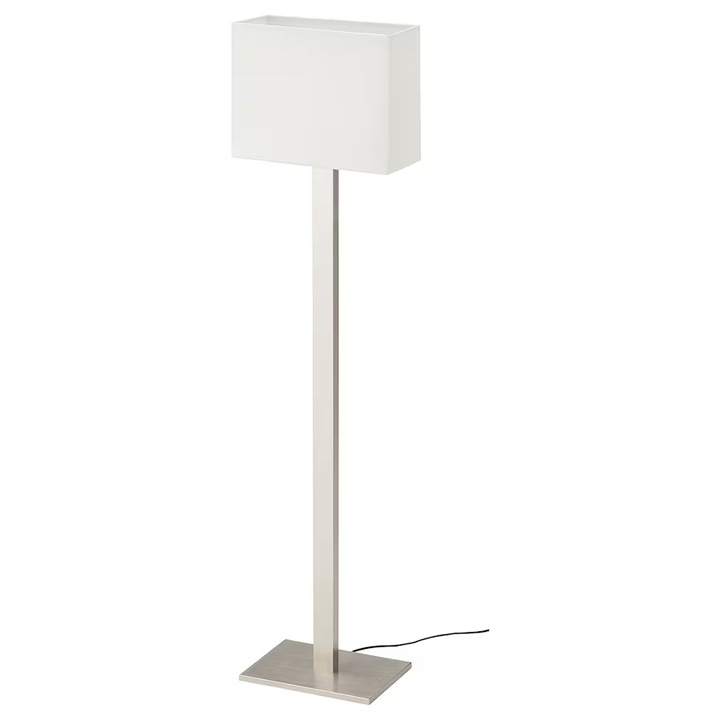 Alumínium lámpa, nikkelezett/fehér, 150 cm, 13W, E27