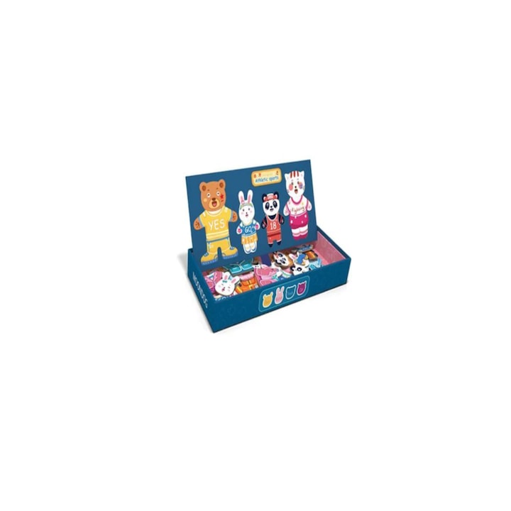 Set puzzle magnetic cu animale, 68 elemente, MalPlay 110472