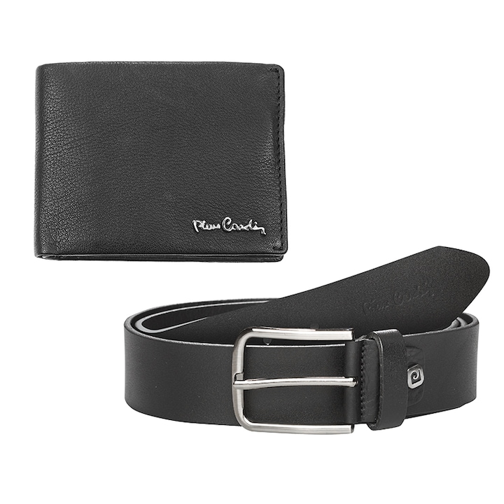 Комплект Pierre Cardin, Портфейл и колан 130 см, PCS108XL, Естествена кожа