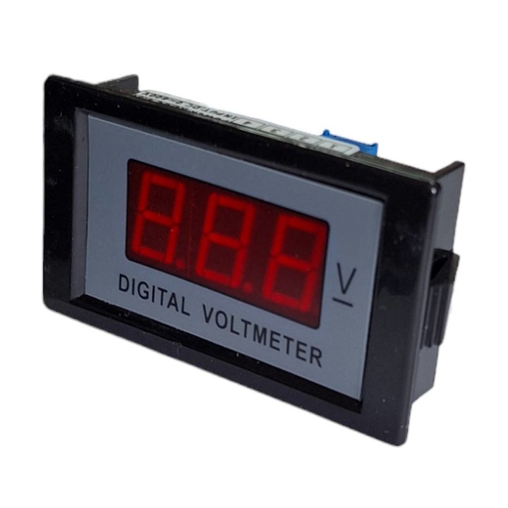 Voltmetru VFD-85, montare pe panou, 0-600VDC, 72x40mm