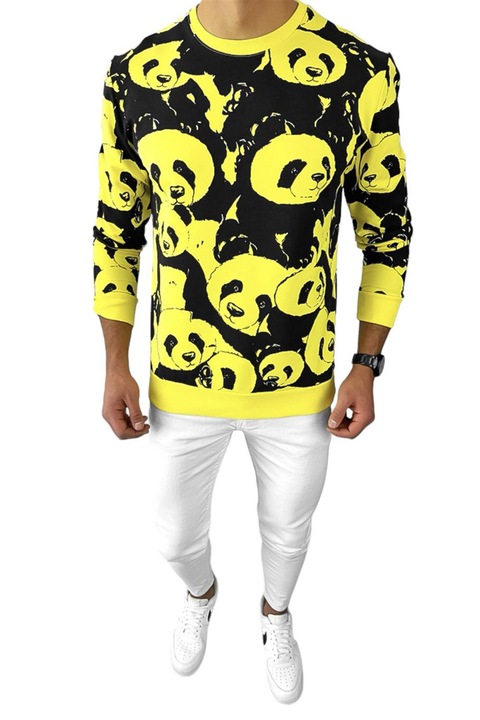 Мъжка блуза, ежедневна, deHaine, K294, жълта, Жълт