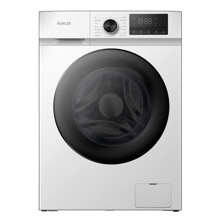 Пералня Muhler IWM814WA, клас А, Steam Wash, Инверторна, Бял