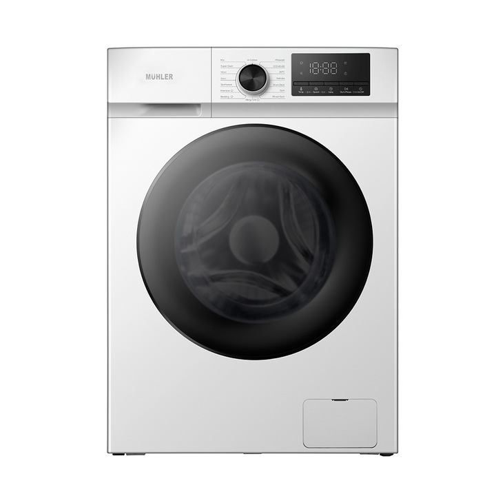 Пералня Muhler IWM714WA, клас А, Steam Wash, Инверторна, Бял
