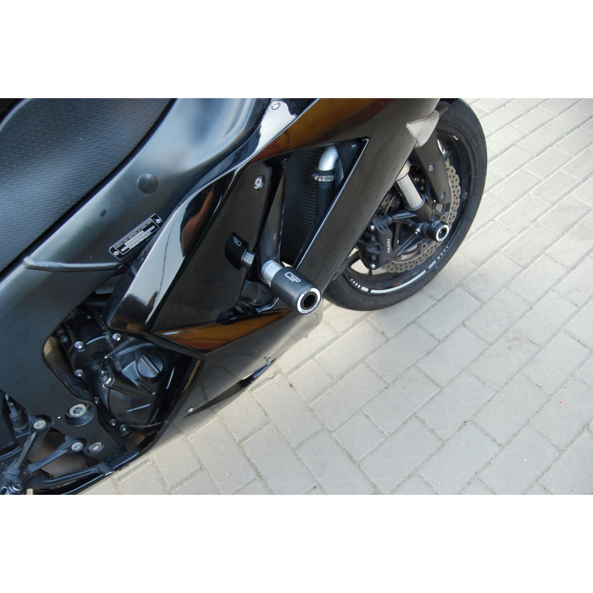 Set 2 crash pad-uri moto, CSP, Plastic, Pentru Kawasaki ZX-6R ZX6R