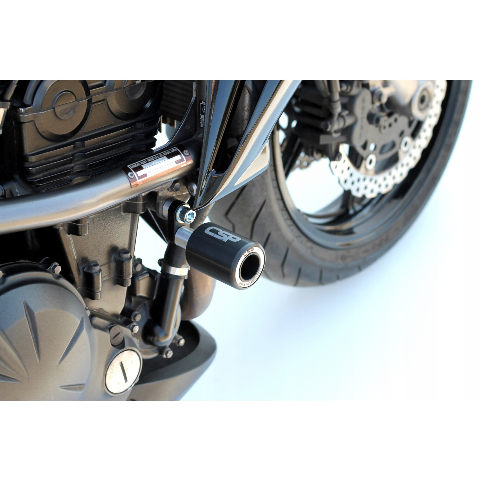 Set 2 crash pad-uri moto, CSP, Plastic, Pentru Kawasaki ER6N 2009