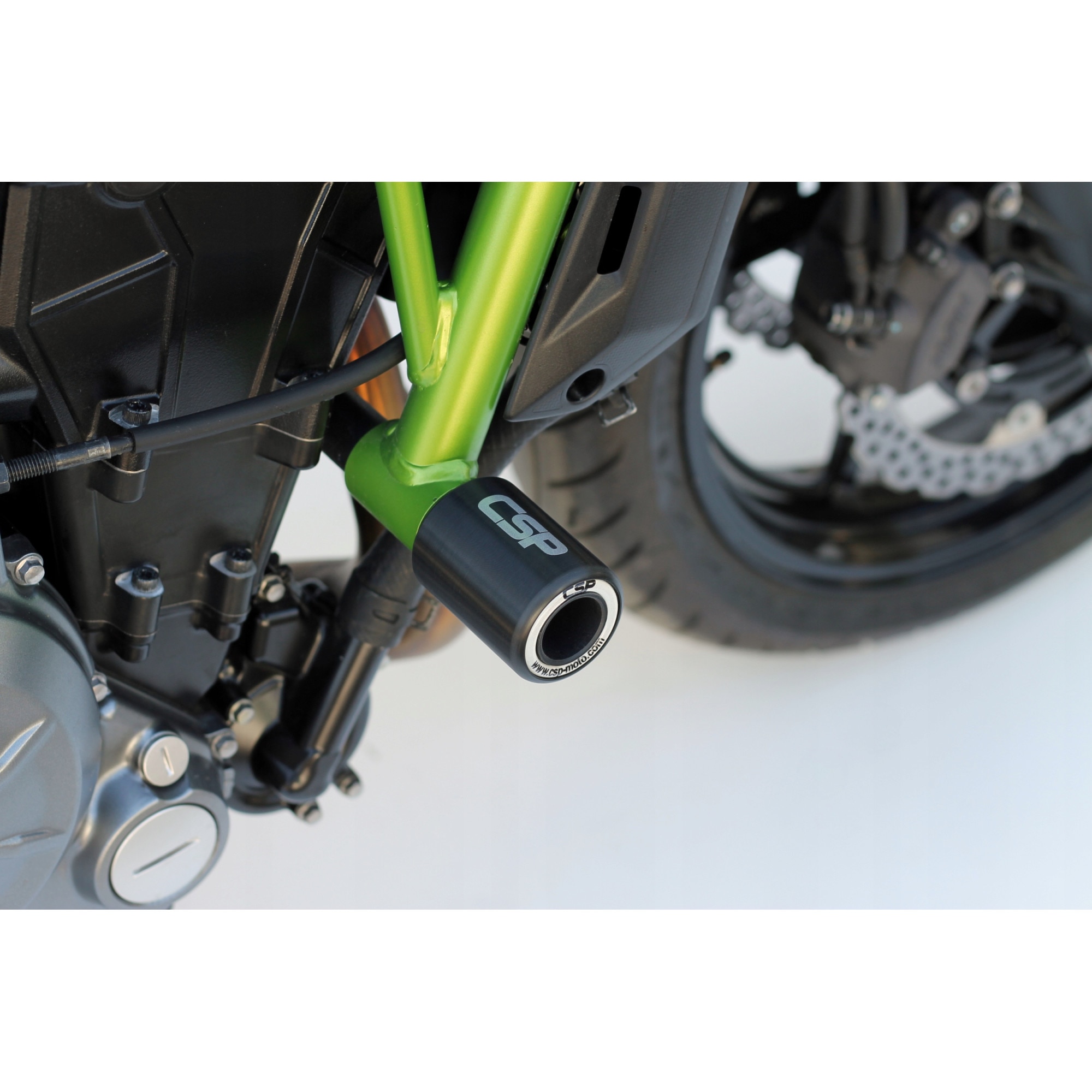 Set 2 crash pad-uri moto, CSP, Plastic, Pentru Kawasaki Z650 2017