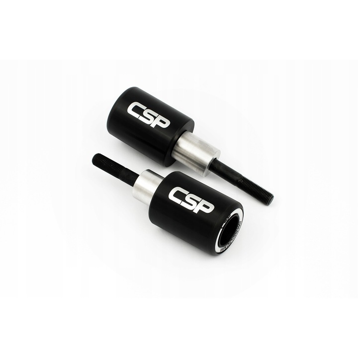 Set 2 crash pad-uri moto, CSP, Plastic, Pentru Honda CBF600 2008-2014, Negru