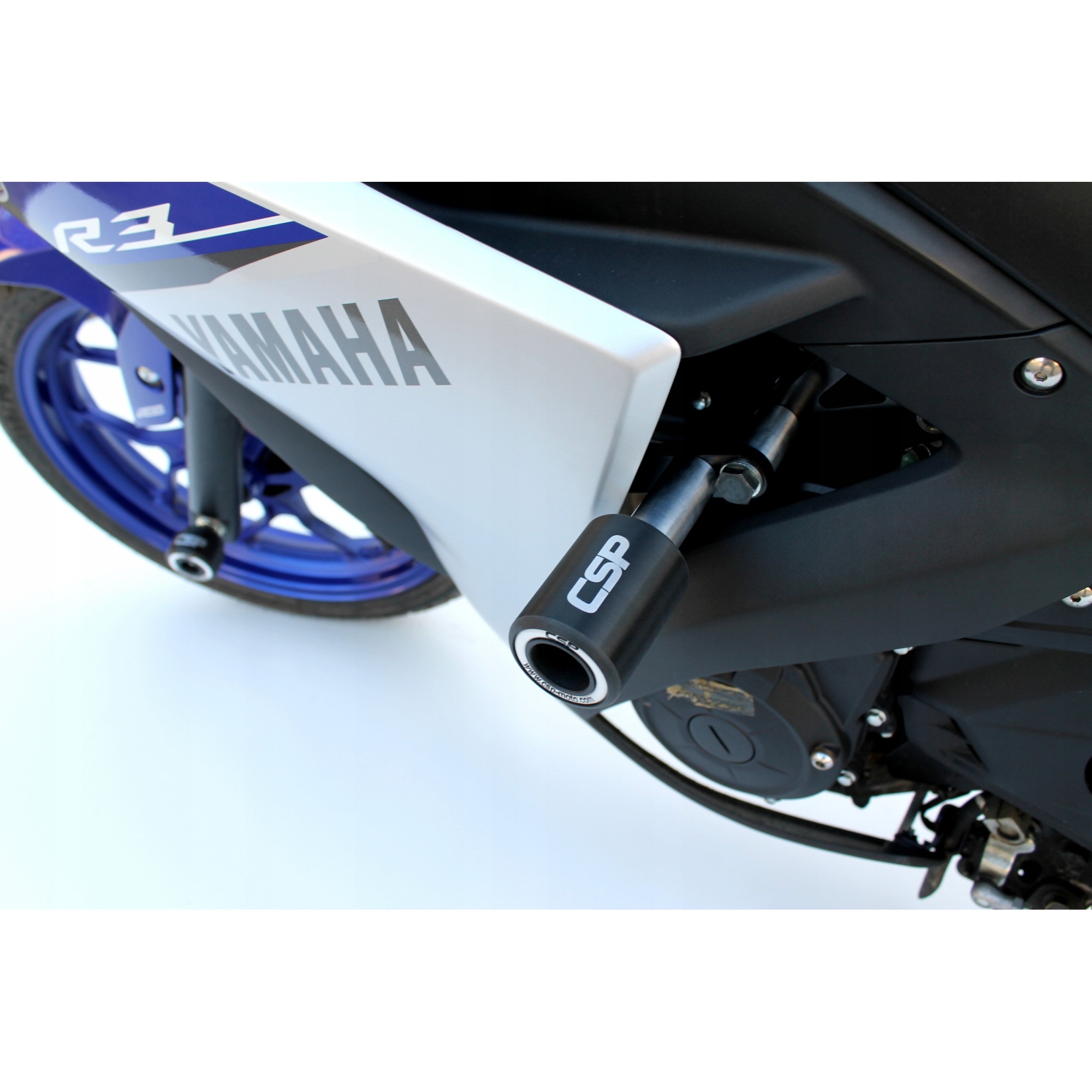 Set 2 crash pad-uri moto, CSP, Plastic, Pentru Yamaha YZF-R3 2015-2018 ...