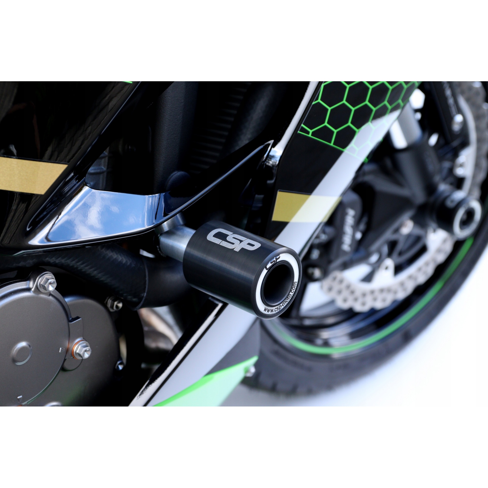 Set 2 crash pad-uri moto, CSP, Plastic, Pentru Kwasaki Ninja ZX-6R
